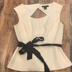 Black House White Market Top with black tie